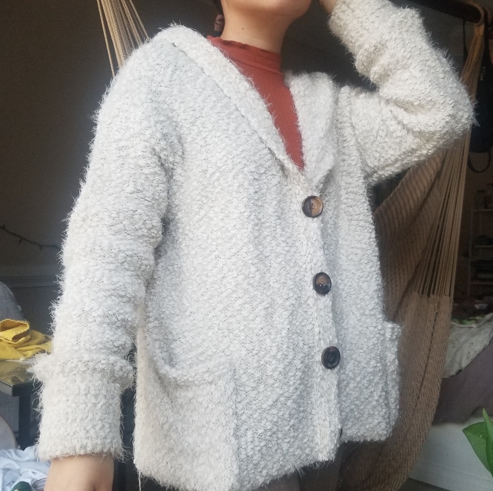 Cozy Mohair Cream Cardigan